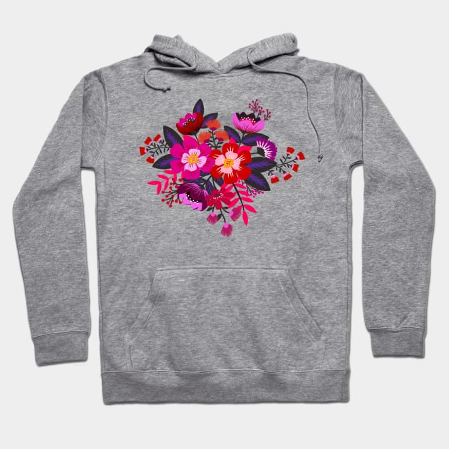 Bold boho flower bouquet Hoodie by Jennifer Ladd